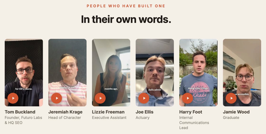 People who have built one, in their own words. Video testimonials from Tom Buckland, Jeremiah Krage, Lizzie Freeman, Joe Ellis, Harry Foot and Jamie Wood